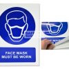 Face Mask Must Be Worn. Vinyl Sticker.