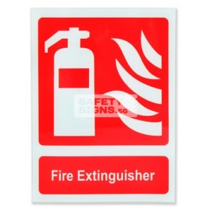 Fire Extinguisher. Acrylic - Suitable for indoor use.