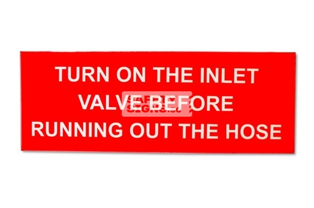 Turn On The Inlet Valve Before Running Out The Hose. Acrylic - Suitable for indoor use.
