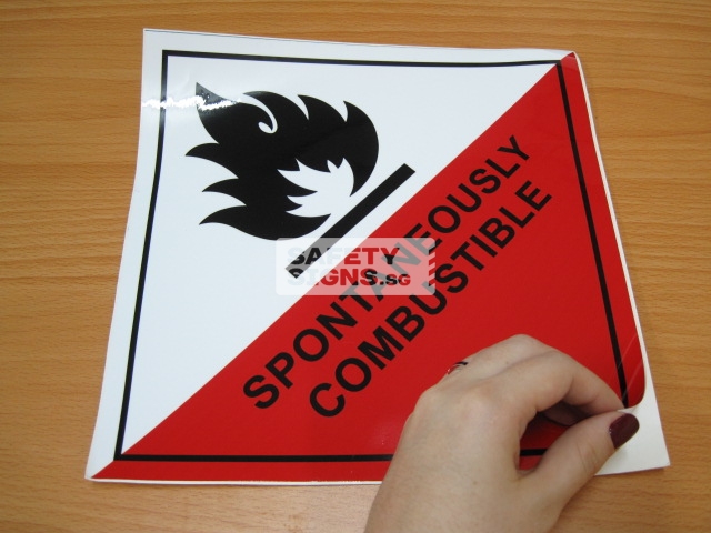 Spontaneously Combustible. Vinyl Sticker.