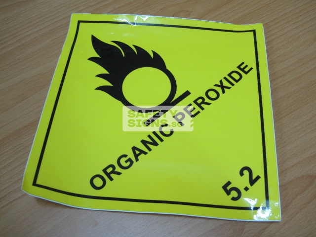 Organic Peroxide. Vinyl Sticker.