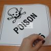 Poison. Paper Sticker.