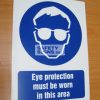 Eye Protection Must Be Worn In This Area. Aluminum - Suitable for outdoor use.