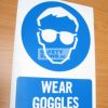 Wear Goggles. Aluminum - Suitable for outdoor use.