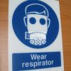 Wear Respirator. Acrylic - Suitable for indoor use.