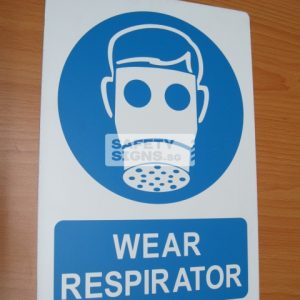 Wear Respirator. Aluminum - Suitable for outdoor use.