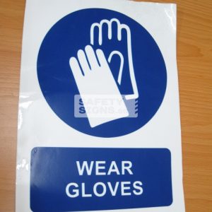 Wear Gloves. Vinyl Sticker.