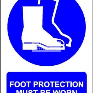 Foot Protection Must Be Worn. PVC.