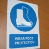 Wear Foot Protection. PVC.