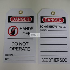 Hands Off Do Not Operate Tag