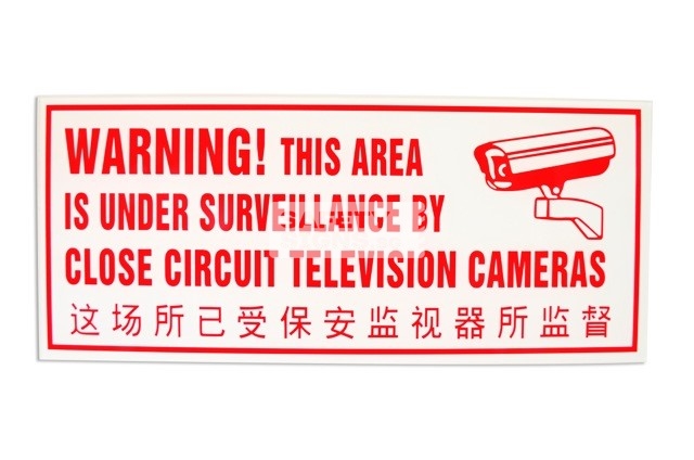 Warning this area is under surveillance by CCTV cameras. Acrylic - Suitable for indoor use.