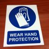 WEAR HAND PROTECTION . Vinyl Sticker