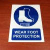 WEAR FOOT PROTECTION . Vinyl Sticker
