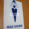 Male Shower . Acrylic - Suitable for indoor use.
