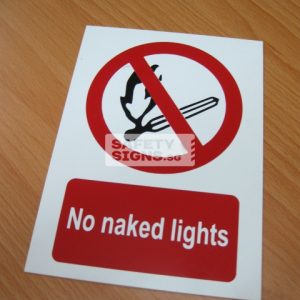 No Naked Lights. PVC.