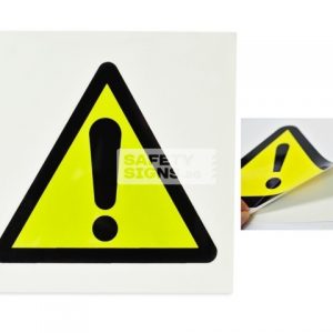 General Warning Sign (W010_VNL). Vinyl Sticker.