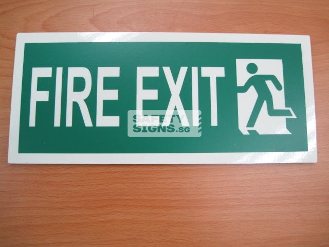 Fire Exit - Luminous. Acrylic - Suitable for indoor use.