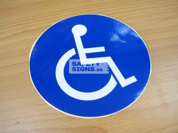 Handicap Label, Reflective Vinyl Sticker.