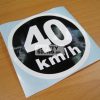 40km/h, Vinyl Sticker.