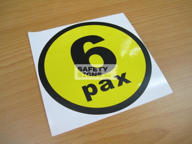 6pax, vinyl sticker.