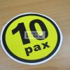10pax, vinyl sticker.