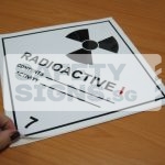 Radioactive I. Vinyl Sticker.