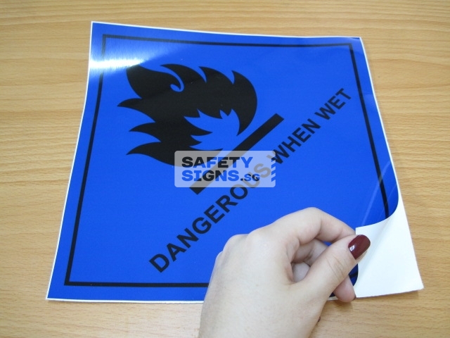 Dangerous When Wet. Vinyl Sticker.