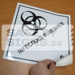 Infectious Substances. Vinyl Sticker.
