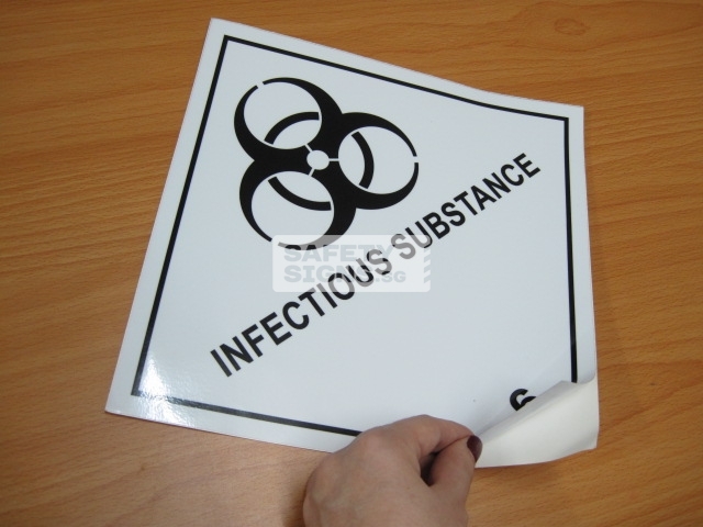 Infectious Substances. Vinyl Sticker.