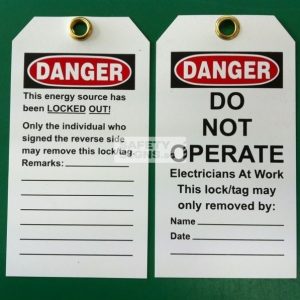 Danger Do not Operate Lock Out Tag.