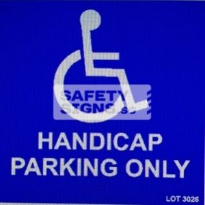 Handicap Parking Only (LTA002_ALU)