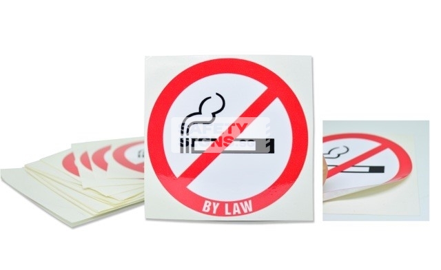 No Smoking By Law. Vinyl sticker