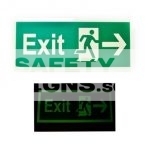 Exit - Luminous - Right . Acrylic - Suitable for indoor use.