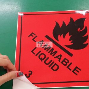 Flammable Liquid. Vinyl Sticker.