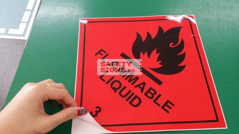 Flammable Liquid. Vinyl Sticker.